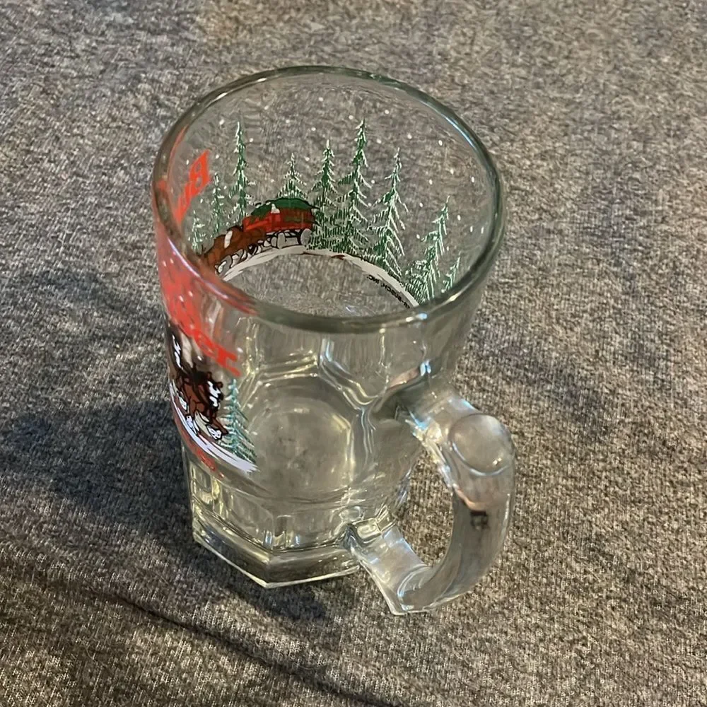 Extra large vintage Budweiser Clydesdales beer stein